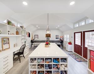 Custom craft room with built-in storage in Monroe County, PA and Lehigh County, PA
